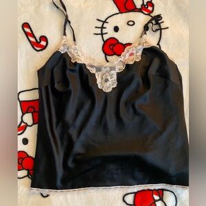 Victoria’s Secret black silk camisole